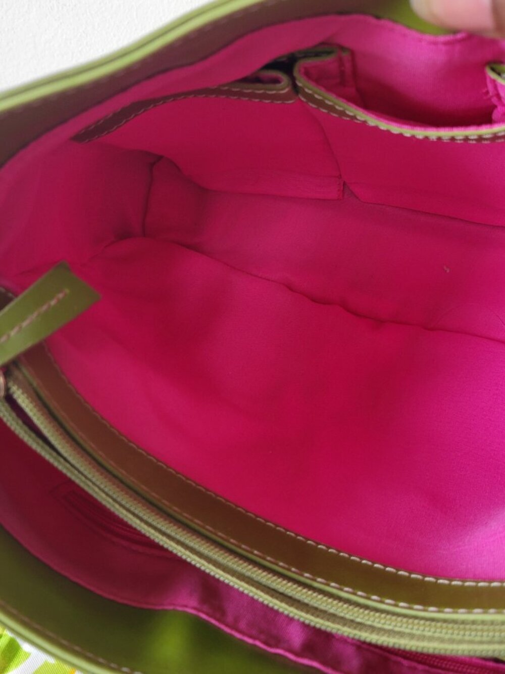 NWOT Vintage Y2K Liz Claiborne Colorblock Canvas Shoulder Bag - Picture 5 of 16